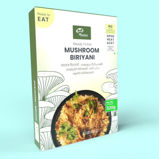 mushroom biriyani ready to eat