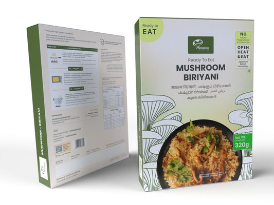 mushroom biriyani ready to eat