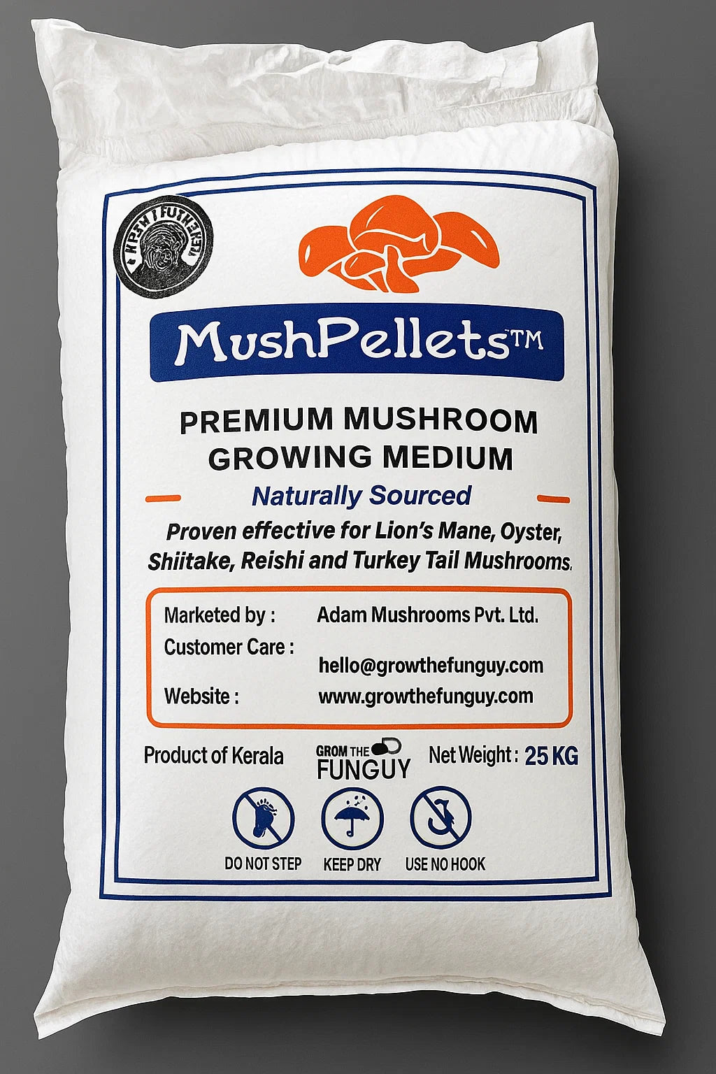 25 KG Milky Mushroom MUSHPELLET – Optimized for High-Quality Milky Mushroom Production